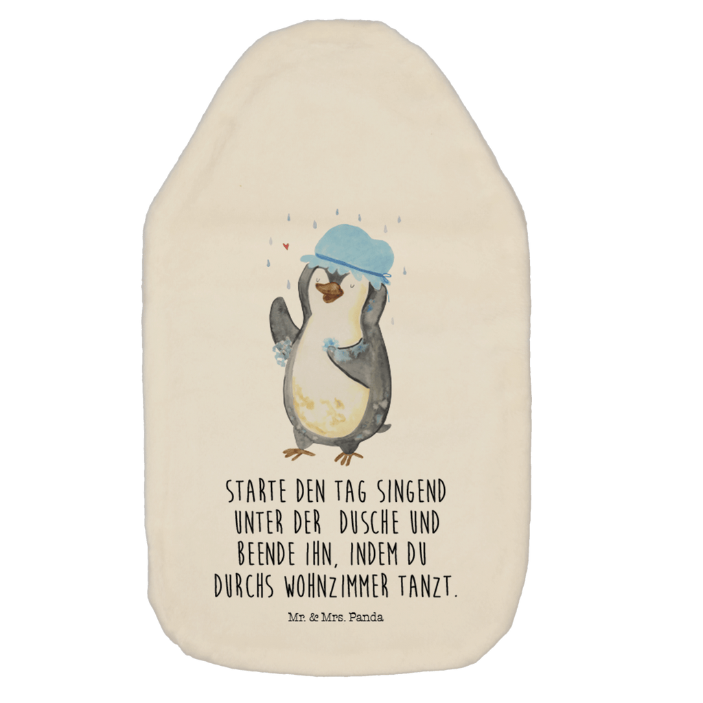 Wärmflasche Pinguin Duschen Wärmekissen, Kinderwärmflasche, Körnerkissen, Wärmflaschenbezug, Wärmflasche mit Bezug, Wärmflasche, Bettflasche, Kleine Wärmflasche, Pinguin, Pinguine, Dusche, duschen, Lebensmotto, Motivation, Neustart, Neuanfang, glücklich sein