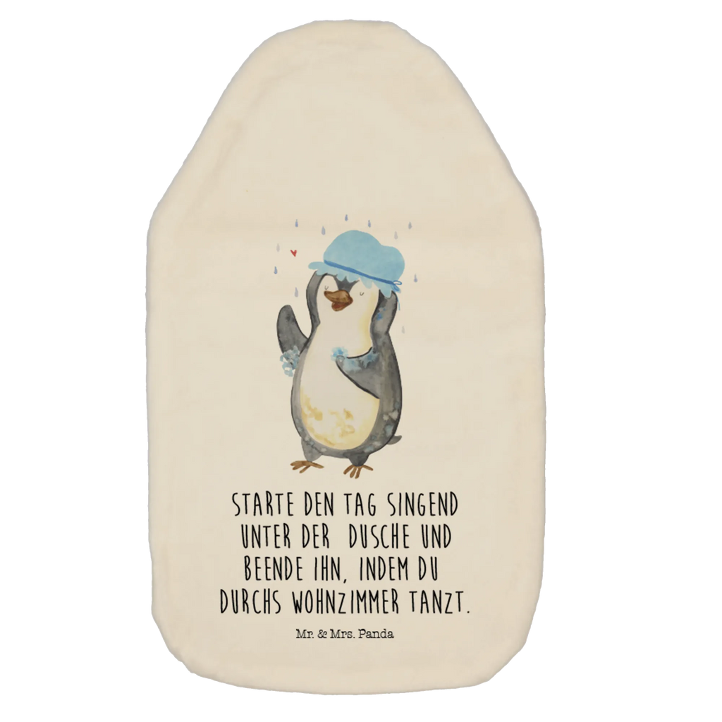 Wärmflasche Pinguin Duschen Wärmekissen, Kinderwärmflasche, Körnerkissen, Wärmflaschenbezug, Wärmflasche mit Bezug, Wärmflasche, Bettflasche, Kleine Wärmflasche, Pinguin, Pinguine, Dusche, duschen, Lebensmotto, Motivation, Neustart, Neuanfang, glücklich sein