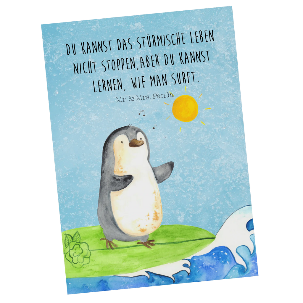 Postkarte Pinguin Surfer Postkarte, Karte, Geschenkkarte, Grußkarte, Einladung, Ansichtskarte, Geburtstagskarte, Einladungskarte, Dankeskarte, Ansichtskarten, Einladung Geburtstag, Einladungskarten Geburtstag, Pinguin, Pinguine, surfen, Surfer, Hawaii, Urlaub, Wellen, Wellen reiten, Portugal