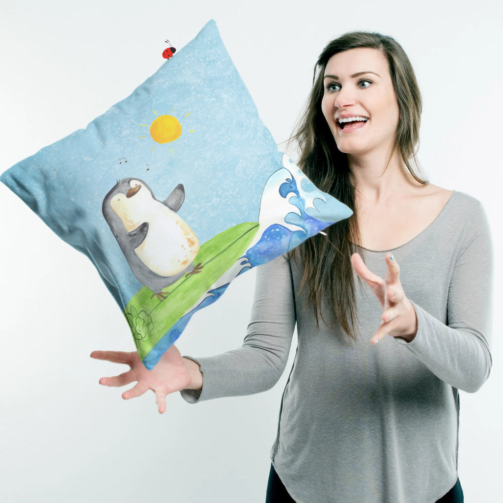 40x40 Kissen Pinguin Surfer Kissenhülle, Kopfkissen, Sofakissen, Dekokissen, Motivkissen, sofakissen, sitzkissen, Kissen, Kissenbezüge, Kissenbezug 40x40, Kissen 40x40, Kissenhülle 40x40, Zierkissen, Couchkissen, Dekokissen Sofa, Sofakissen 40x40, Dekokissen 40x40, Kopfkissen 40x40, Kissen 40x40 Waschbar, Pinguin, Pinguine, surfen, Surfer, Hawaii, Urlaub, Wellen, Wellen reiten, Portugal