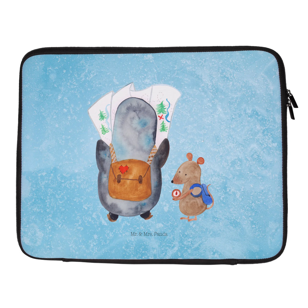 Notebook Tasche Pinguin & Maus Wanderer Notebook Tasche, Laptop, Computertasche, Tasche, Notebook-Tasche, Notebook-Reisehülle, Notebook Schutz, Pinguin, Pinguine, Abenteurer, Abenteuer, Roadtrip, Ausflug, Wanderlust, wandern