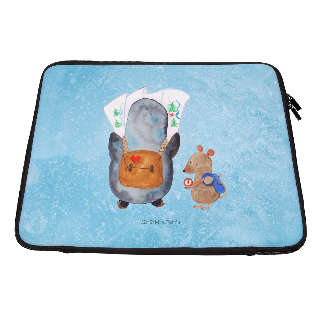 Notebook Tasche Pinguin & Maus Wanderer Notebook Tasche, Laptop, Computertasche, Tasche, Notebook-Tasche, Notebook-Reisehülle, Notebook Schutz, Pinguin, Pinguine, Abenteurer, Abenteuer, Roadtrip, Ausflug, Wanderlust, wandern