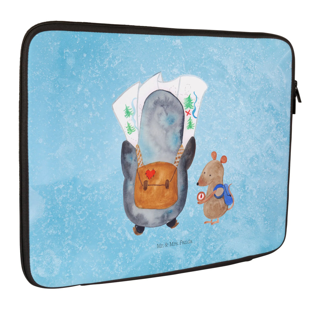 Notebook Tasche Pinguin & Maus Wanderer Notebook Tasche, Laptop, Computertasche, Tasche, Notebook-Tasche, Notebook-Reisehülle, Notebook Schutz, Pinguin, Pinguine, Abenteurer, Abenteuer, Roadtrip, Ausflug, Wanderlust, wandern