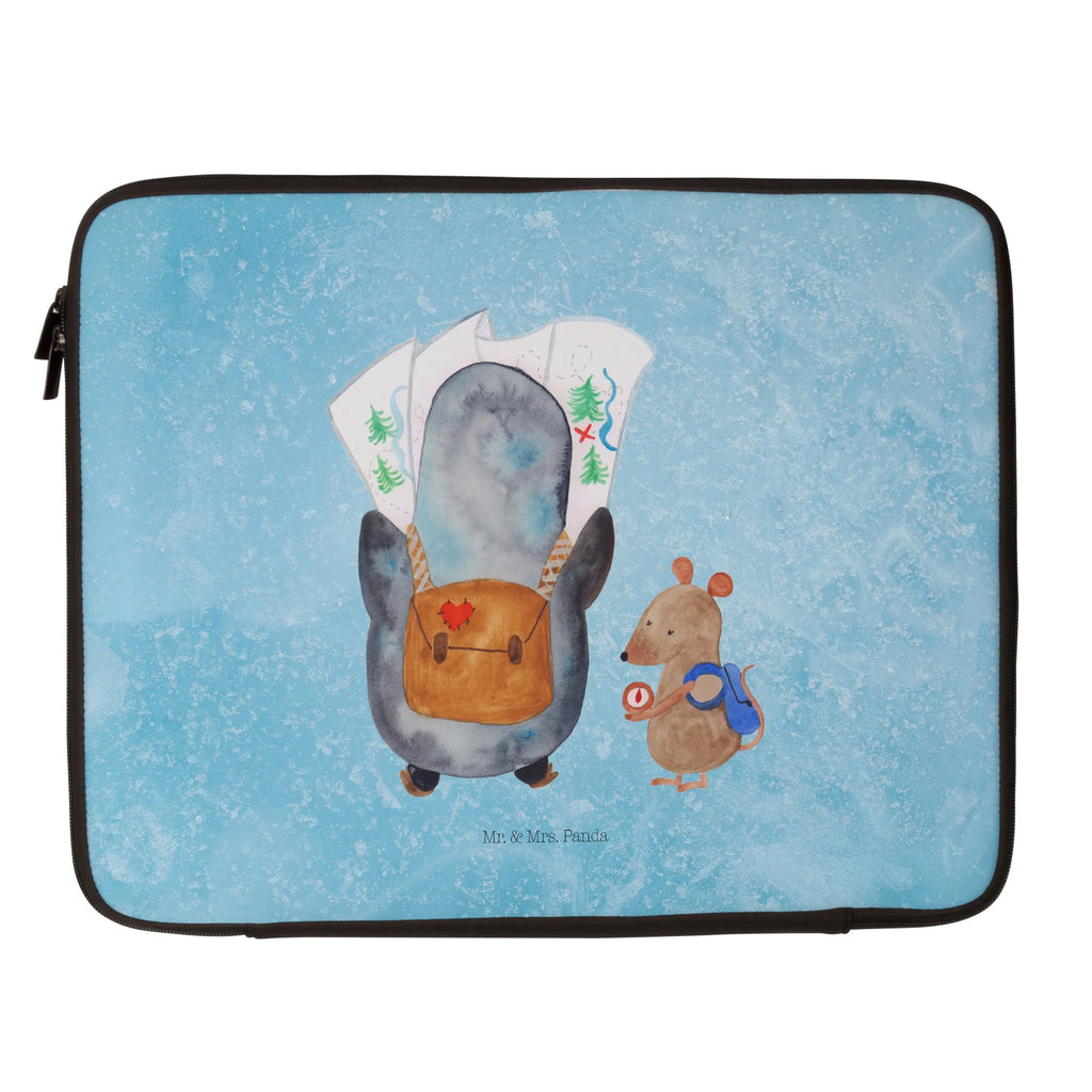 Notebook Tasche Pinguin & Maus Wanderer Notebook Tasche, Laptop, Computertasche, Tasche, Notebook-Tasche, Notebook-Reisehülle, Notebook Schutz, Pinguin, Pinguine, Abenteurer, Abenteuer, Roadtrip, Ausflug, Wanderlust, wandern