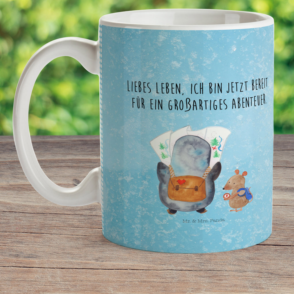 Kindertasse Pinguin & Maus Wanderer Kindertasse, Kinder Tasse, Kunststoff Tasse, Kindergarten Tasse, Trinkbecher, Camping Becher, Kaffeetasse, Kunststoffbecher, Kindergartenbecher, Outdoorgeschirr, Kunststoffgeschirr, Reisebecher, Reisetasse, Kinderbecher, Bruchfeste Tasse, Bruchsichere Tasse, Plastik Tasse, Plastiktasse, Pinguin, Pinguine, Abenteurer, Abenteuer, Roadtrip, Ausflug, Wanderlust, wandern