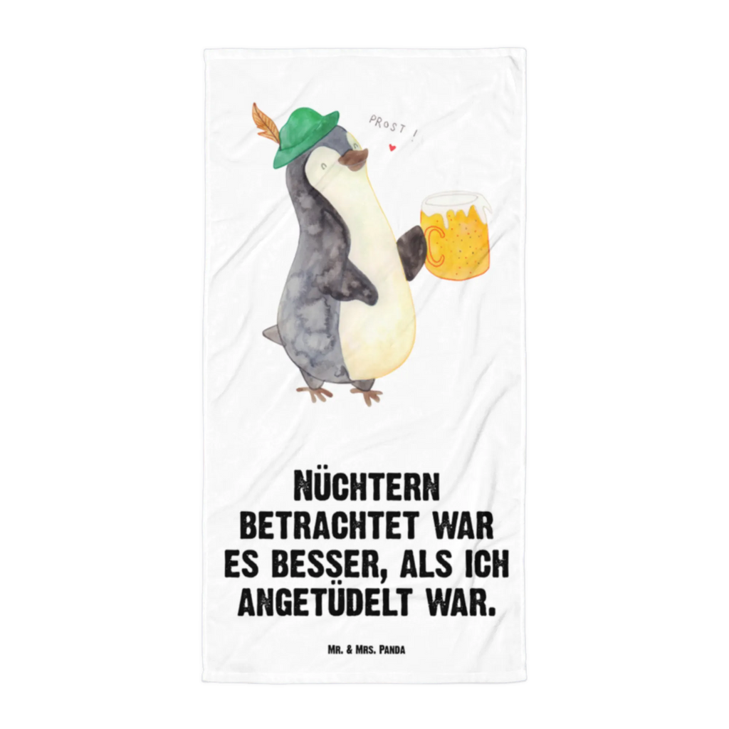 XL Badehandtuch Pinguin Bier Handtuch, Badetuch, Duschtuch, Strandtuch, Saunatuch, Pinguin, Pinguine, Bier, Oktoberfest