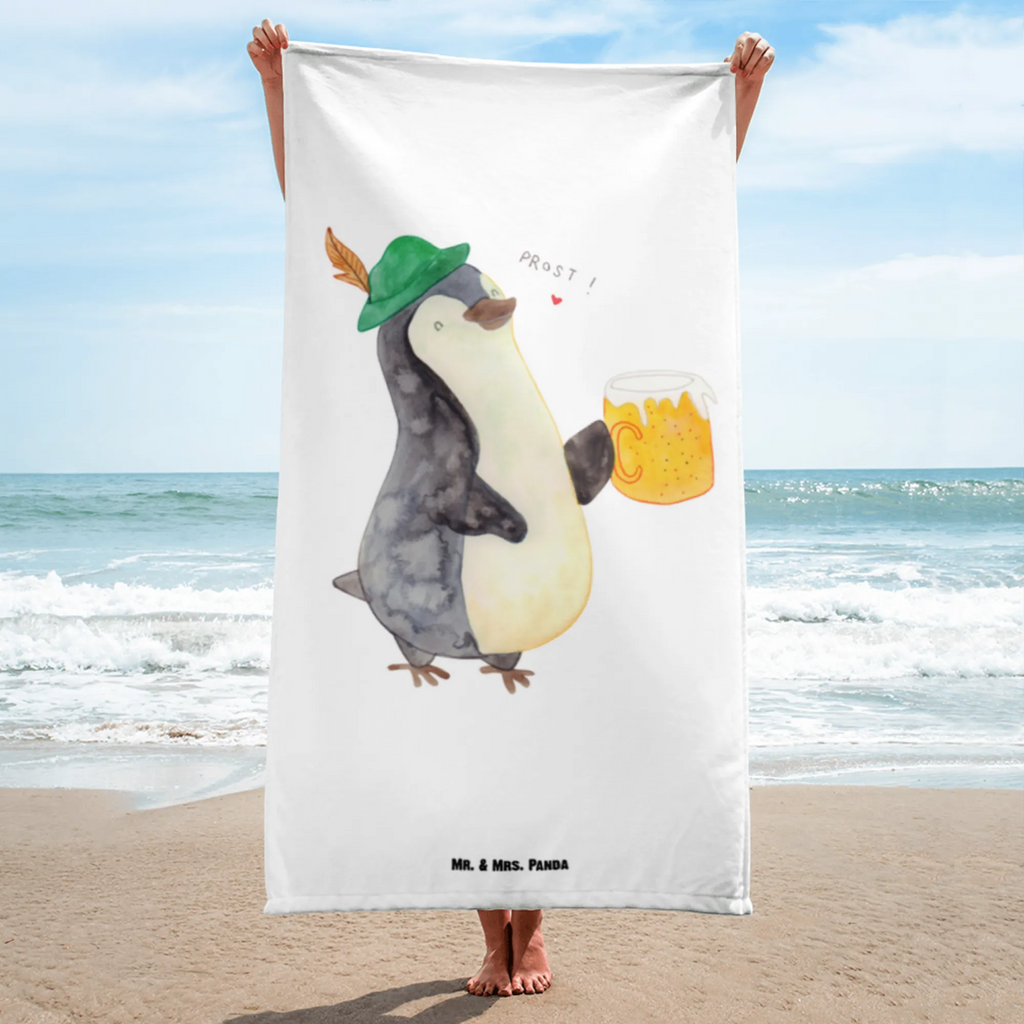 XL Badehandtuch Pinguin Bier Handtuch, Badetuch, Duschtuch, Strandtuch, Saunatuch, Pinguin, Pinguine, Bier, Oktoberfest