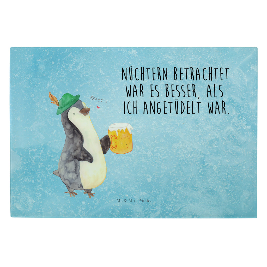 Glasschneidebrett Pinguin Bier Glasschneidebrett, Schneidebrett, Pinguin, Pinguine, Bier, Oktoberfest