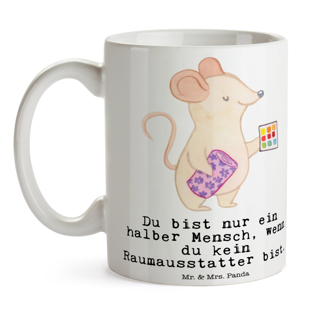 Tasse Raumausstatter mit Herz Tasse, Kaffeetasse, Teetasse, Becher, Kaffeebecher, Teebecher, Keramiktasse, Porzellantasse, Büro Tasse, Geschenk Tasse, Tasse Sprüche, Tasse Motive, Kaffeetassen, Tasse bedrucken, Designer Tasse, Cappuccino Tassen, Schöne Teetassen, Beruf, Ausbildung, Jubiläum, Abschied, Rente, Kollege, Kollegin, Geschenk, Schenken, Arbeitskollege, Mitarbeiter, Firma, Danke, Dankeschön