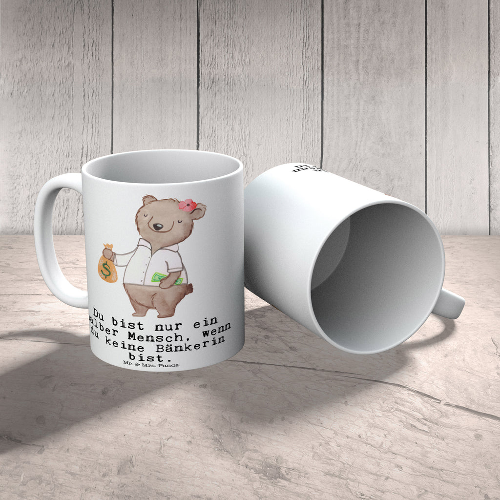 Tasse Bänkerin mit Herz Tasse, Kaffeetasse, Teetasse, Becher, Kaffeebecher, Teebecher, Keramiktasse, Porzellantasse, Büro Tasse, Geschenk Tasse, Tasse Sprüche, Tasse Motive, Kaffeetassen, Tasse bedrucken, Designer Tasse, Cappuccino Tassen, Schöne Teetassen, Beruf, Ausbildung, Jubiläum, Abschied, Rente, Kollege, Kollegin, Geschenk, Schenken, Arbeitskollege, Mitarbeiter, Firma, Danke, Dankeschön, Bänkerin, Bankfachfrau, Bankangestellte, Bankberaterin