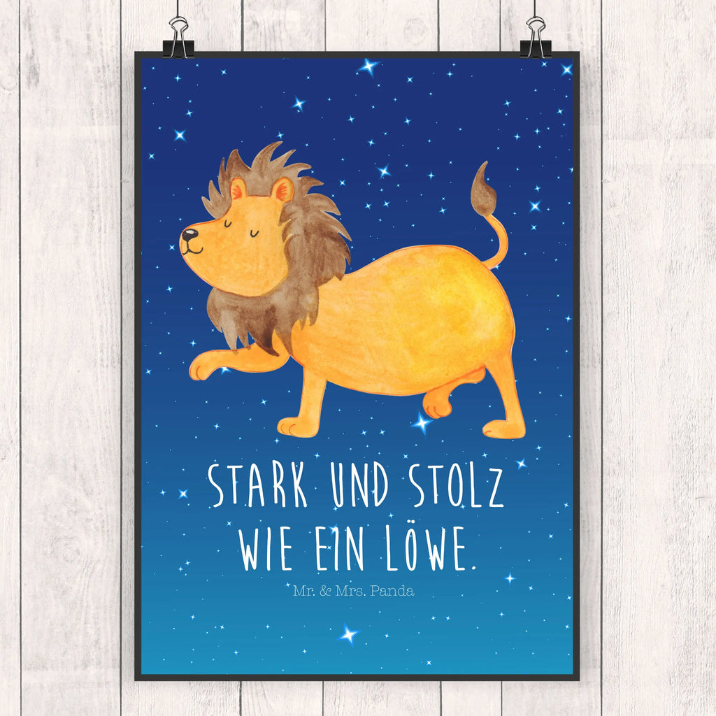 Poster Sternzeichen Löwe Poster, Wandposter, Bild, Wanddeko, Küchenposter, Kinderposter, Wanddeko Bild, Raumdekoration, Wanddekoration, Handgemaltes Poster, Mr. & Mrs. Panda Poster, Designposter, Kunstdruck, Posterdruck, Tierkreiszeichen, Sternzeichen, Horoskop, Astrologie, Aszendent, Löwe Geschenk, Löwe Sternzeichen, Geschenk Juli, Geburtstag Juli, Geschenk August, Geburtstag August, König der Tiere