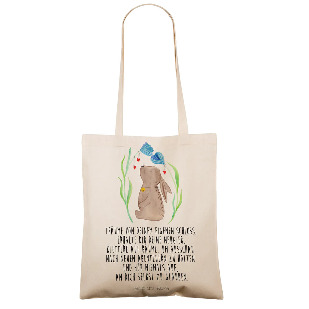 Tragetasche Hase Blume Beuteltasche, Beutel, Einkaufstasche, Jutebeutel, Stoffbeutel, Tasche, Shopper, Umhängetasche, Strandtasche, Schultertasche, Stofftasche, Tragetasche, Badetasche, Jutetasche, Einkaufstüte, Laptoptasche, Ostern, Osterhase, Ostergeschenke, Osternest, Osterdeko, Geschenke zu Ostern, Ostern Geschenk, Ostergeschenke Kinder, Ostern Kinder, Hase, Kaninchen, Kind, Taufe, Taufgeschenk, Geburt, Schwangerschaft, erstes Kind, Kindergeburtstag, Geburtstag, Hoffnung, Träume