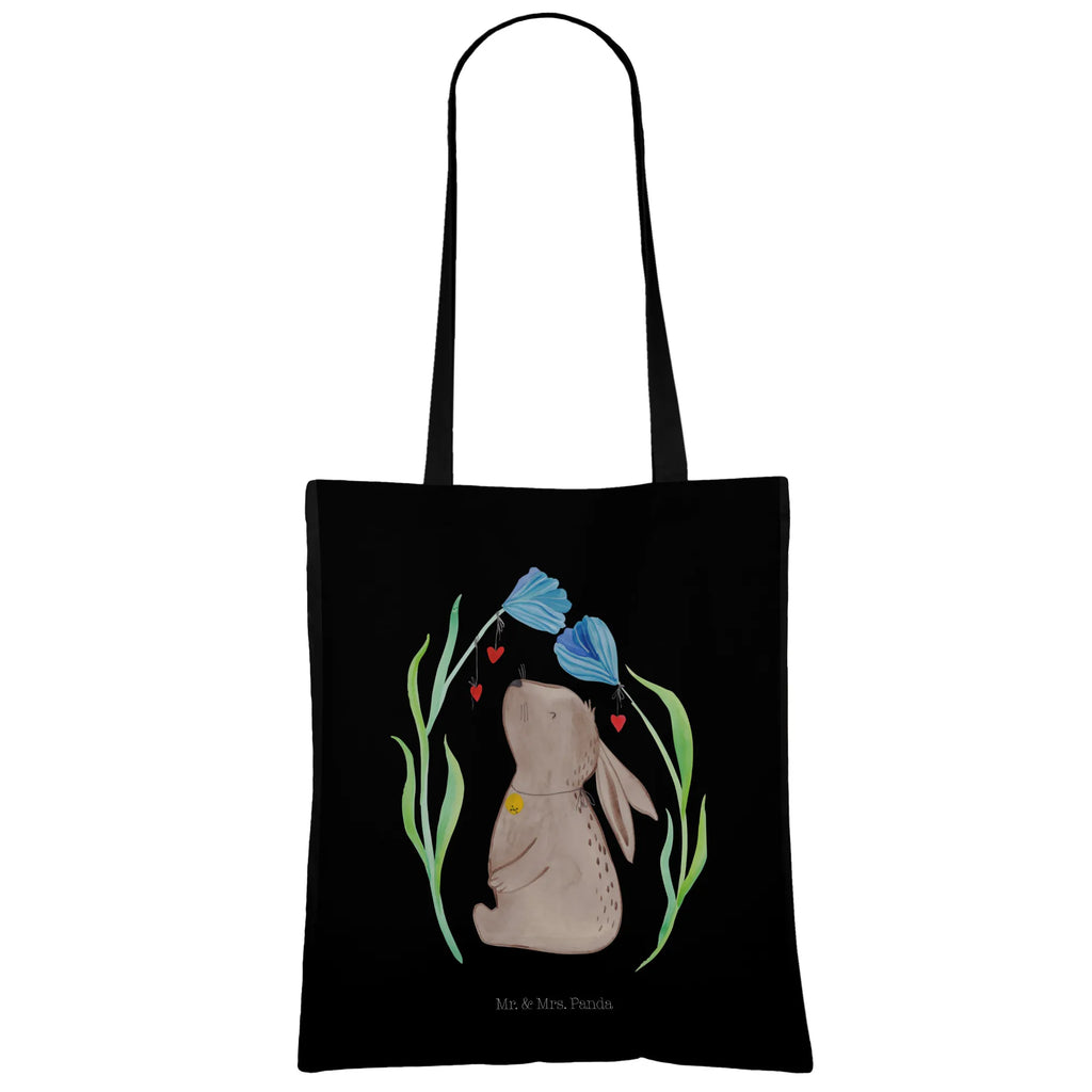 Tragetasche Hase Blume Beuteltasche, Beutel, Einkaufstasche, Jutebeutel, Stoffbeutel, Tasche, Shopper, Umhängetasche, Strandtasche, Schultertasche, Stofftasche, Tragetasche, Badetasche, Jutetasche, Einkaufstüte, Laptoptasche, Ostern, Osterhase, Ostergeschenke, Osternest, Osterdeko, Geschenke zu Ostern, Ostern Geschenk, Ostergeschenke Kinder, Ostern Kinder, Hase, Kaninchen, Kind, Taufe, Taufgeschenk, Geburt, Schwangerschaft, erstes Kind, Kindergeburtstag, Geburtstag, Hoffnung, Träume