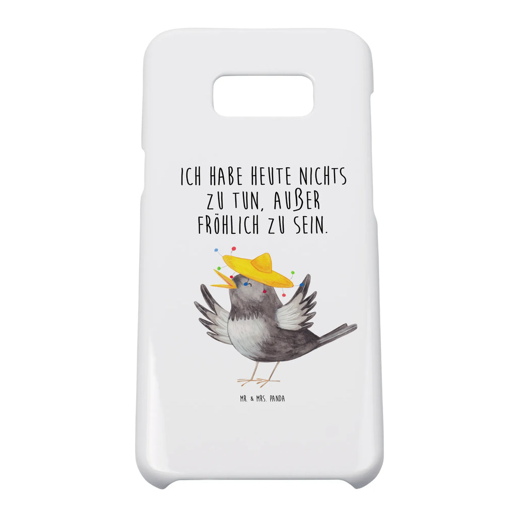 Handyhülle Rabe Sombrero Handyhülle, Handycover, Cover, Handy, Hülle, Iphone 10, Iphone X, Tiermotive, Gute Laune, lustige Sprüche, Tiere, Rabe, Vogel, Vögel, Spruch positiv, fröhlich sein, glücklich sein, Glück Spruch, froh, Elster, Motivation