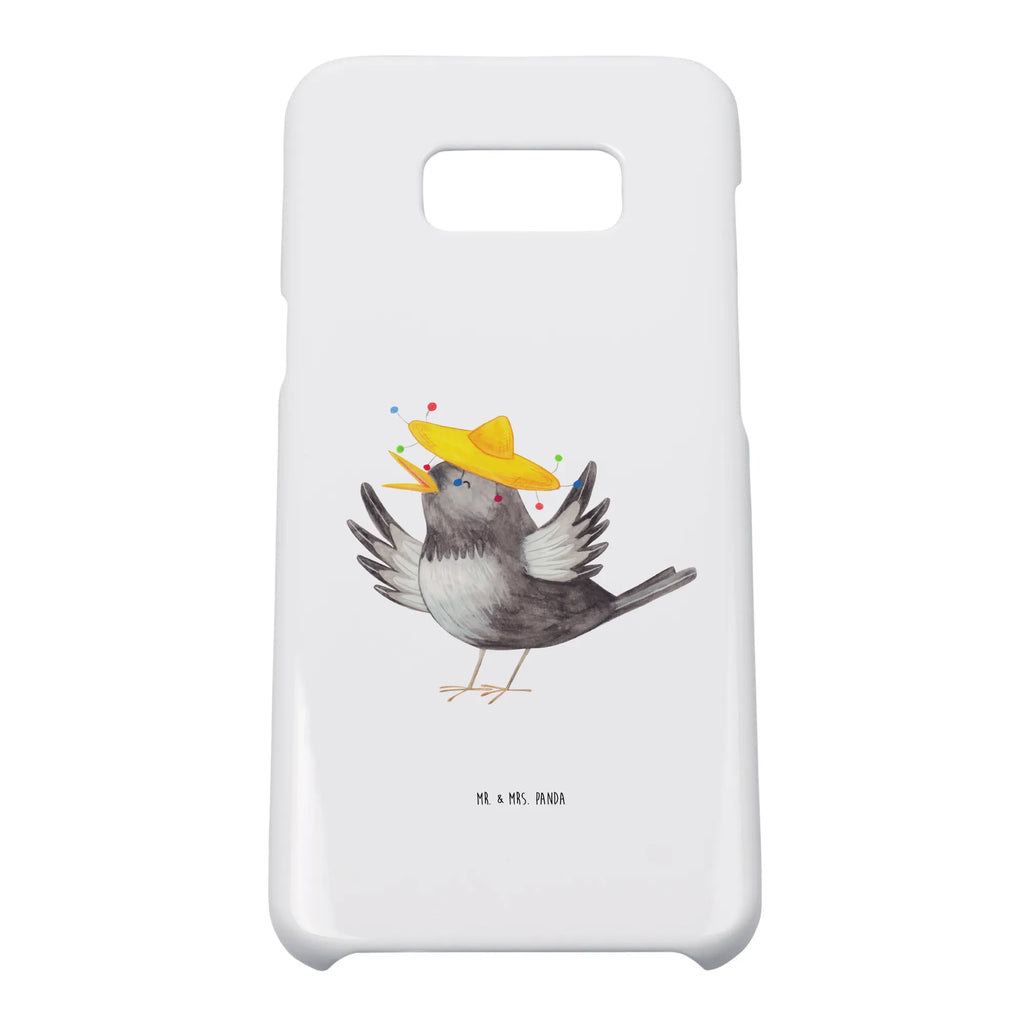 Handyhülle Rabe Sombrero Handyhülle, Handycover, Cover, Handy, Hülle, Iphone 10, Iphone X, Tiermotive, Gute Laune, lustige Sprüche, Tiere, Rabe, Vogel, Vögel, Spruch positiv, fröhlich sein, glücklich sein, Glück Spruch, froh, Elster, Motivation