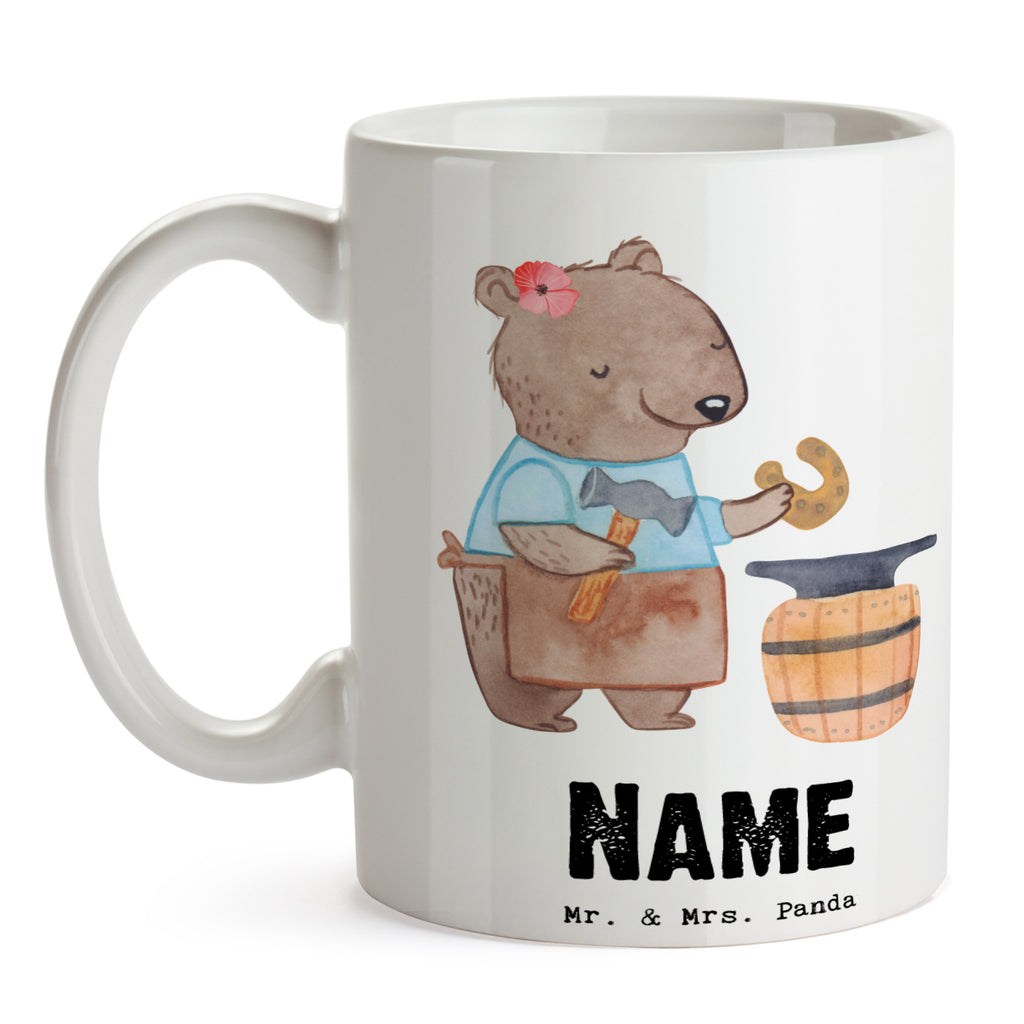 Personalisierte Tasse Schmiedin mit Herz Personalisierte Tasse, Namenstasse, Wunschname, Personalisiert, Tasse, Namen, Drucken, Tasse mit Namen, Beruf, Ausbildung, Jubiläum, Abschied, Rente, Kollege, Kollegin, Geschenk, Schenken, Arbeitskollege, Mitarbeiter, Firma, Danke, Dankeschön