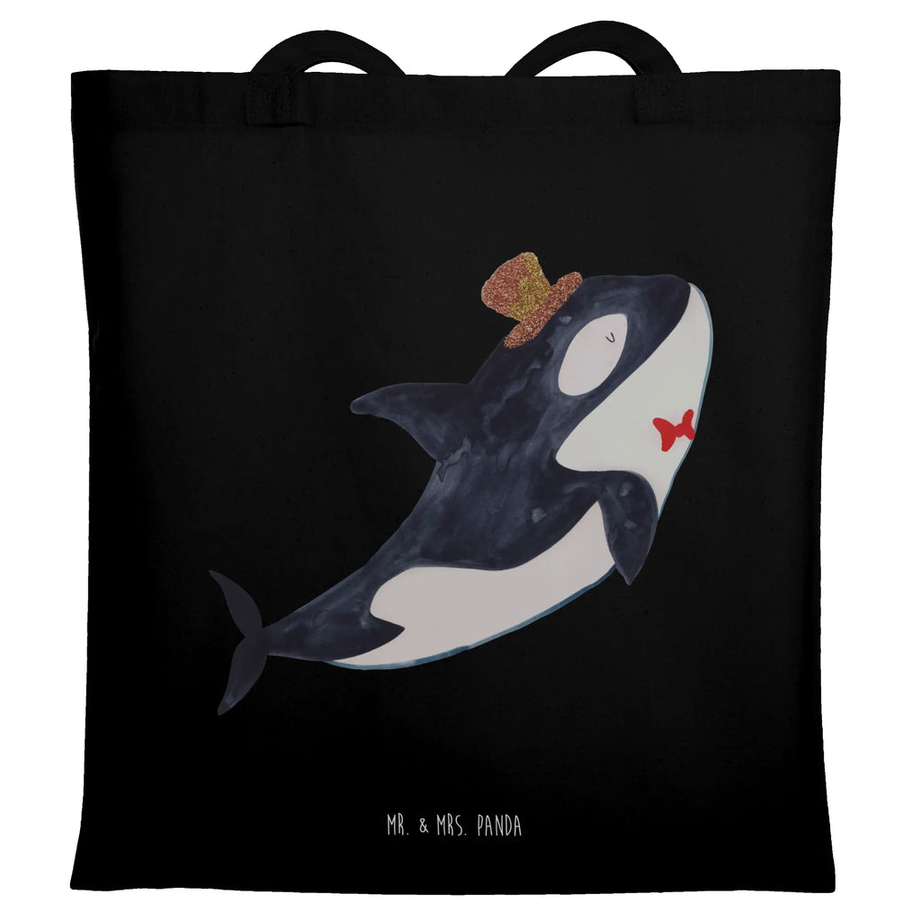 Tragetasche Orca Zylinder Beuteltasche, Beutel, Einkaufstasche, Jutebeutel, Stoffbeutel, Tasche, Shopper, Umhängetasche, Strandtasche, Schultertasche, Stofftasche, Tragetasche, Badetasche, Jutetasche, Einkaufstüte, Laptoptasche, Meerestiere, Meer, Urlaub, Narwal, Glitter, Konfetti, Glitzer, Geburtstag, Feier, Fete, Fest, Glückwunsch, Orca