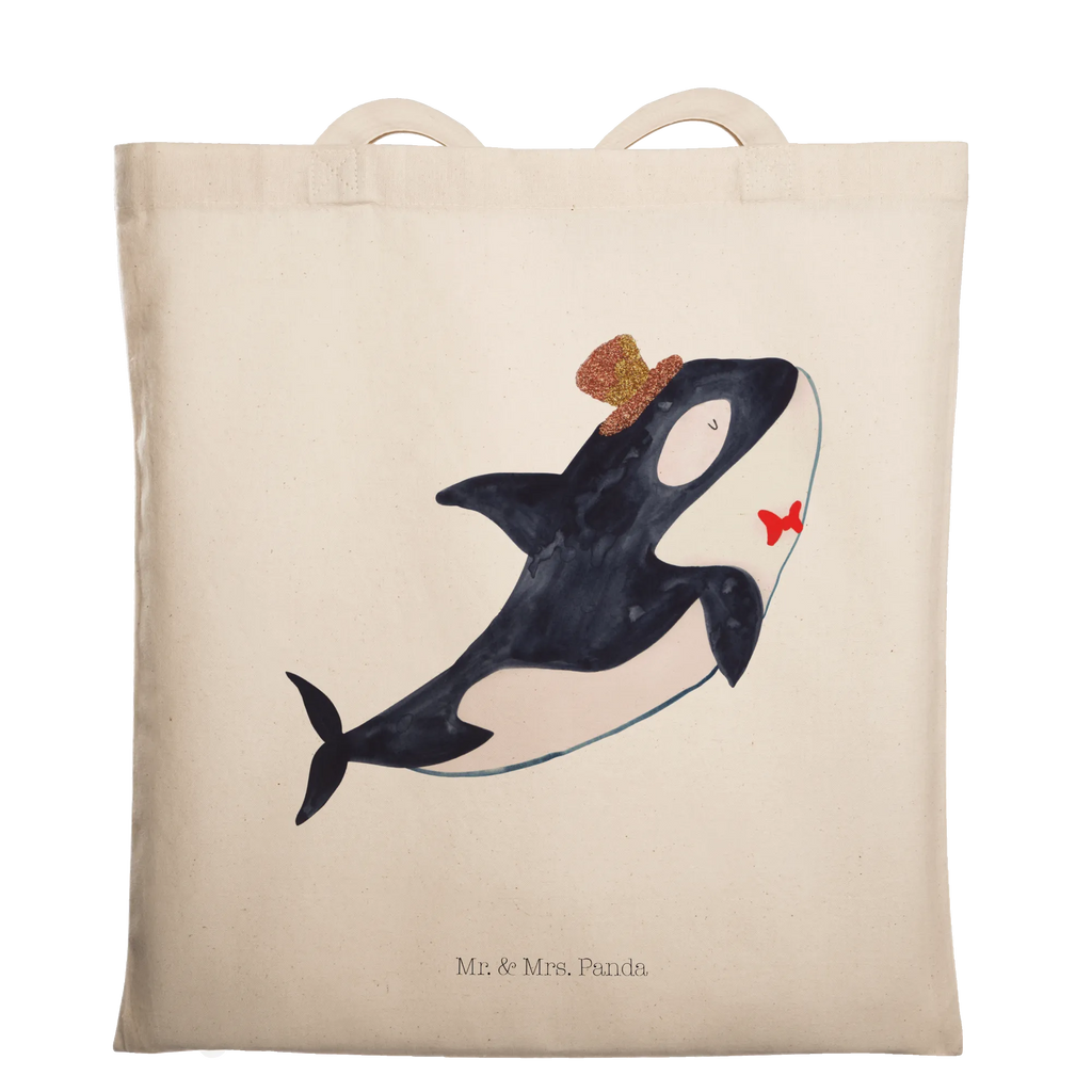 Tragetasche Orca Zylinder Beuteltasche, Beutel, Einkaufstasche, Jutebeutel, Stoffbeutel, Tasche, Shopper, Umhängetasche, Strandtasche, Schultertasche, Stofftasche, Tragetasche, Badetasche, Jutetasche, Einkaufstüte, Laptoptasche, Meerestiere, Meer, Urlaub, Narwal, Glitter, Konfetti, Glitzer, Geburtstag, Feier, Fete, Fest, Glückwunsch, Orca