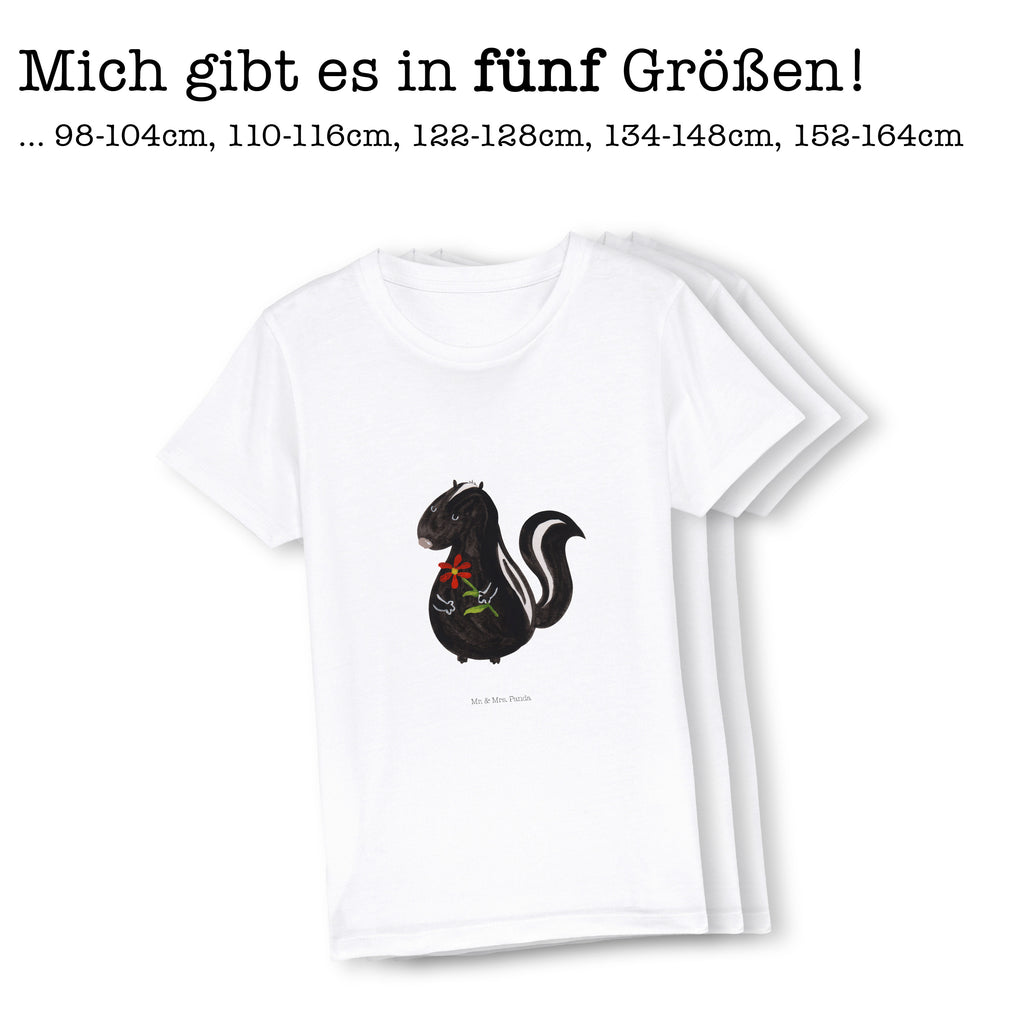 Organic Kinder T-Shirt Stinktier Blume Kinder T-Shirt, Kinder T-Shirt Mädchen, Kinder T-Shirt Jungen, Stinktier, Skunk, Wildtier, Raubtier, Stinker, Stinki, Tagträumer, verträumt, Dreams, Träume