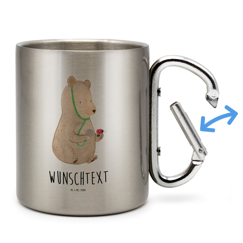 Personalisierter Edelstahlbecher Bär Arzt Personalisierte Edelstahltasse, Personalisierter Edelstahlbecher, Personalisierter Outdoor Becher, Personalisierte Outdoor Tasse, Bär, Teddy, Teddybär, Arzt, Ärztin, Doktor, Professor, Doktorin, Professorin