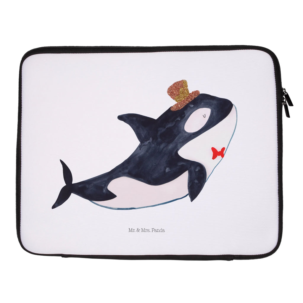 Notebook Tasche Orca Zylinder Notebook Tasche, Laptop, Computertasche, Tasche, Notebook-Tasche, Notebook-Reisehülle, Notebook Schutz, Meerestiere, Meer, Urlaub, Narwal, Glitter, Konfetti, Glitzer, Geburtstag, Feier, Fete, Fest, Glückwunsch, Orca