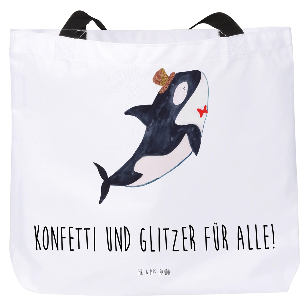 Shopper Orca Zylinder Beutel, Einkaufstasche, Tasche, Strandtasche, Einkaufsbeutel, Shopper, Schultasche, Freizeittasche, Tragebeutel, Schulbeutel, Alltagstasche, Meerestiere, Meer, Urlaub, Narwal, Glitter, Konfetti, Glitzer, Geburtstag, Feier, Fete, Fest, Glückwunsch, Orca