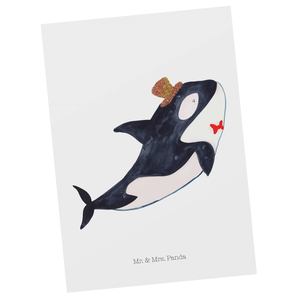 Postkarte Orca Zylinder Postkarte, Karte, Geschenkkarte, Grußkarte, Einladung, Ansichtskarte, Geburtstagskarte, Einladungskarte, Dankeskarte, Ansichtskarten, Einladung Geburtstag, Einladungskarten Geburtstag, Meerestiere, Meer, Urlaub, Narwal, Glitter, Konfetti, Glitzer, Geburtstag, Feier, Fete, Fest, Glückwunsch, Orca