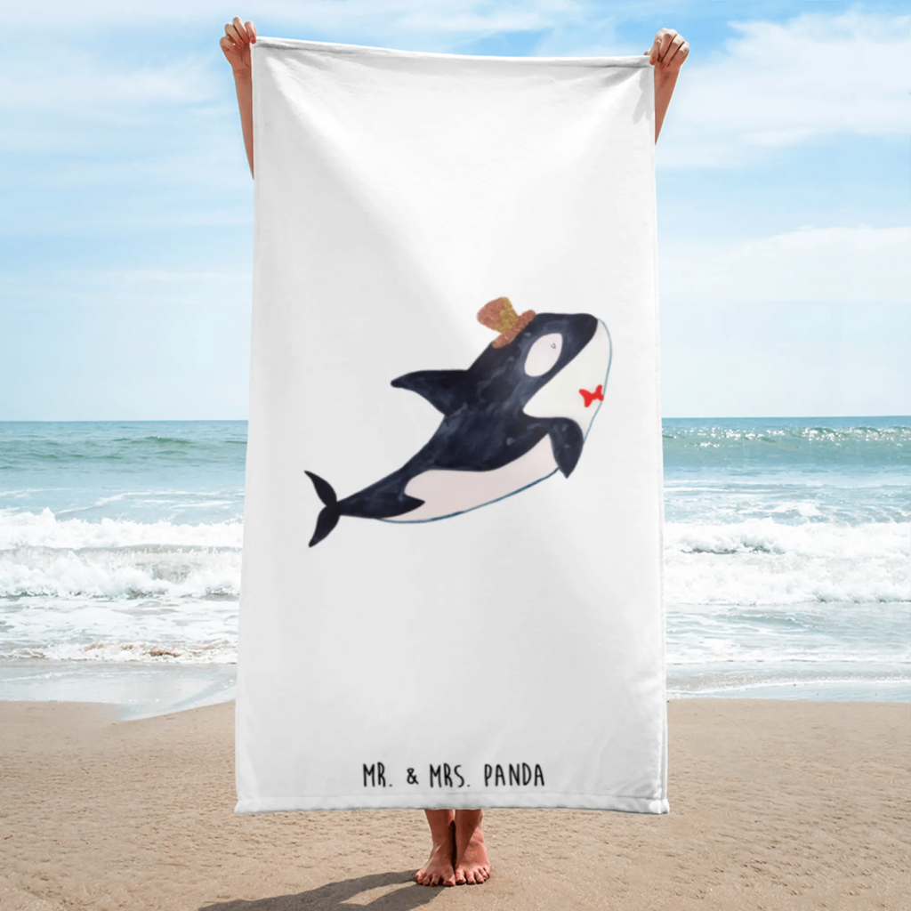 XL Badehandtuch Orca Zylinder Handtuch, Badetuch, Duschtuch, Strandtuch, Saunatuch, Meerestiere, Meer, Urlaub, Narwal, Glitter, Konfetti, Glitzer, Geburtstag, Feier, Fete, Fest, Glückwunsch, Orca