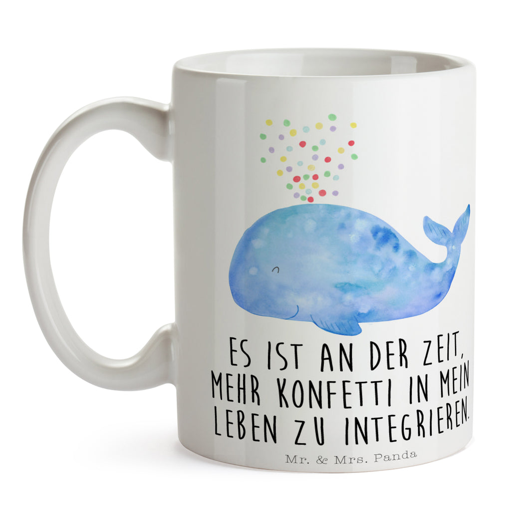 Tasse Wal Konfetti Tasse, Kaffeetasse, Teetasse, Becher, Kaffeebecher, Teebecher, Keramiktasse, Porzellantasse, Büro Tasse, Geschenk Tasse, Tasse Sprüche, Tasse Motive, Kaffeetassen, Tasse bedrucken, Designer Tasse, Cappuccino Tassen, Schöne Teetassen, Meerestiere, Meer, Urlaub, Wal, Konfetti, Wale, Motivation, Neuanfang, Trennung, Diät, Abnehmen, Neustart, Lebensabschnitt, Geburtstag