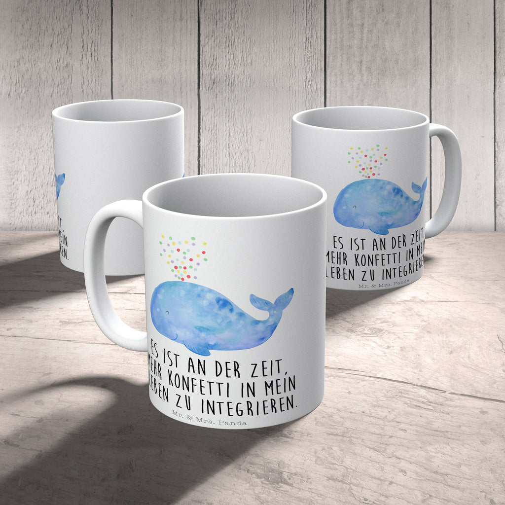 Tasse Wal Konfetti Tasse, Kaffeetasse, Teetasse, Becher, Kaffeebecher, Teebecher, Keramiktasse, Porzellantasse, Büro Tasse, Geschenk Tasse, Tasse Sprüche, Tasse Motive, Kaffeetassen, Tasse bedrucken, Designer Tasse, Cappuccino Tassen, Schöne Teetassen, Meerestiere, Meer, Urlaub, Wal, Konfetti, Wale, Motivation, Neuanfang, Trennung, Diät, Abnehmen, Neustart, Lebensabschnitt, Geburtstag