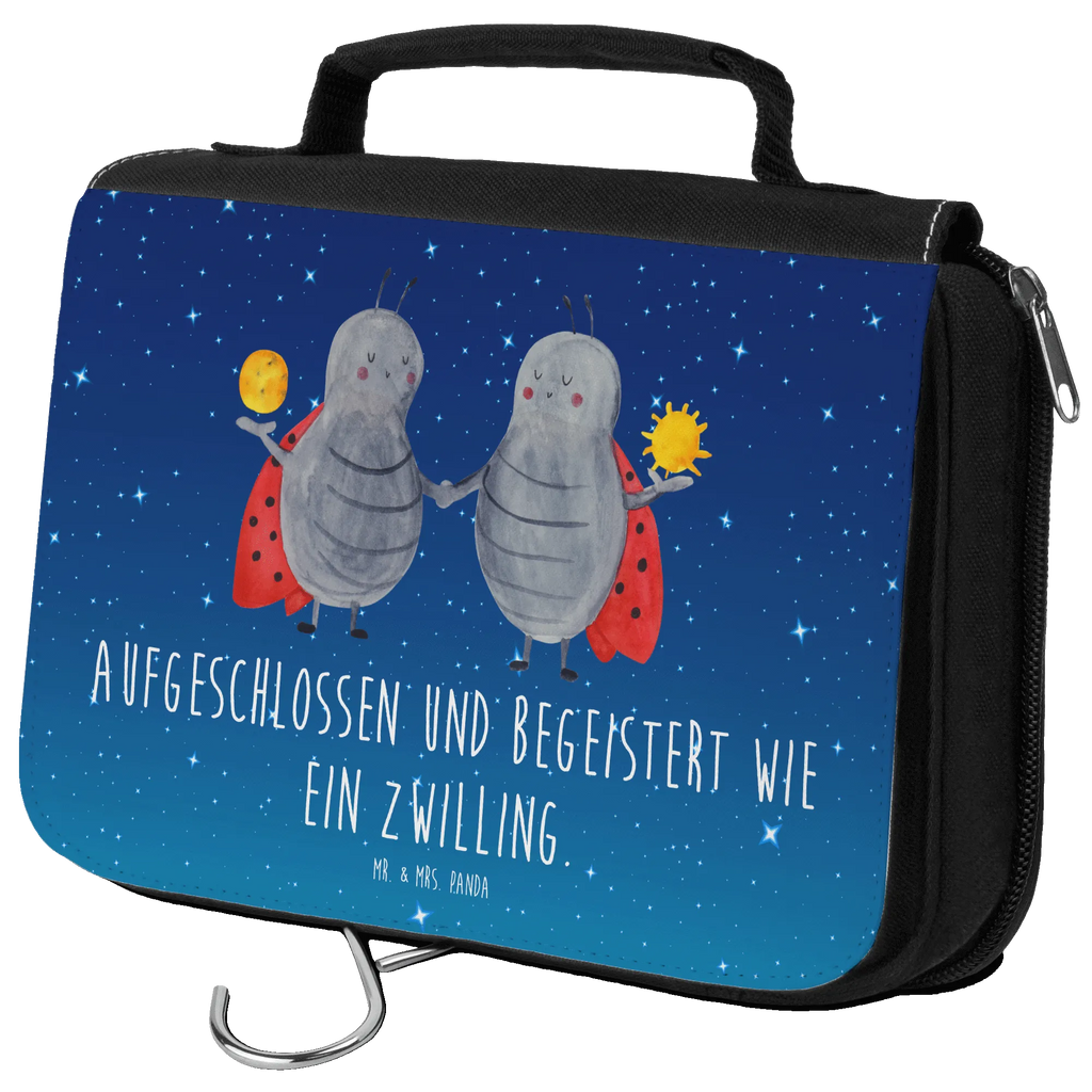 Kulturbeutel Sternzeichen Zwilling Kulturbeutel, Zum Aufhängen, Waschtasche, Kosmetiktasche, Damen, Herren, Aufbewahrungstasche, Schminktasche, Kosmetikbeutel, Organizer, Kulturtasche, Schminkutensil, Tierkreiszeichen, Sternzeichen, Horoskop, Astrologie, Aszendent, Zwillinge, Zwilling Geschenk, Zwilling Sternzeichen, Geburtstag Mai, Geschenk Mai, Geschenk Juni, Marienkäfer, Glückskäfer, Zwillingsbruder, Zwillingsschwester