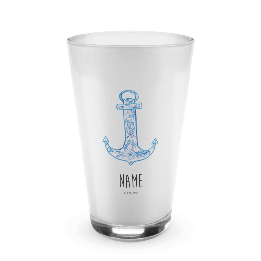 Personalisiertes Glas Anker Blau Bedrucktes Glas, Glas mit Namen, Namensglas, Glas personalisiert, Name, Bedrucken, Tiermotive, Gute Laune, lustige Sprüche, Tiere