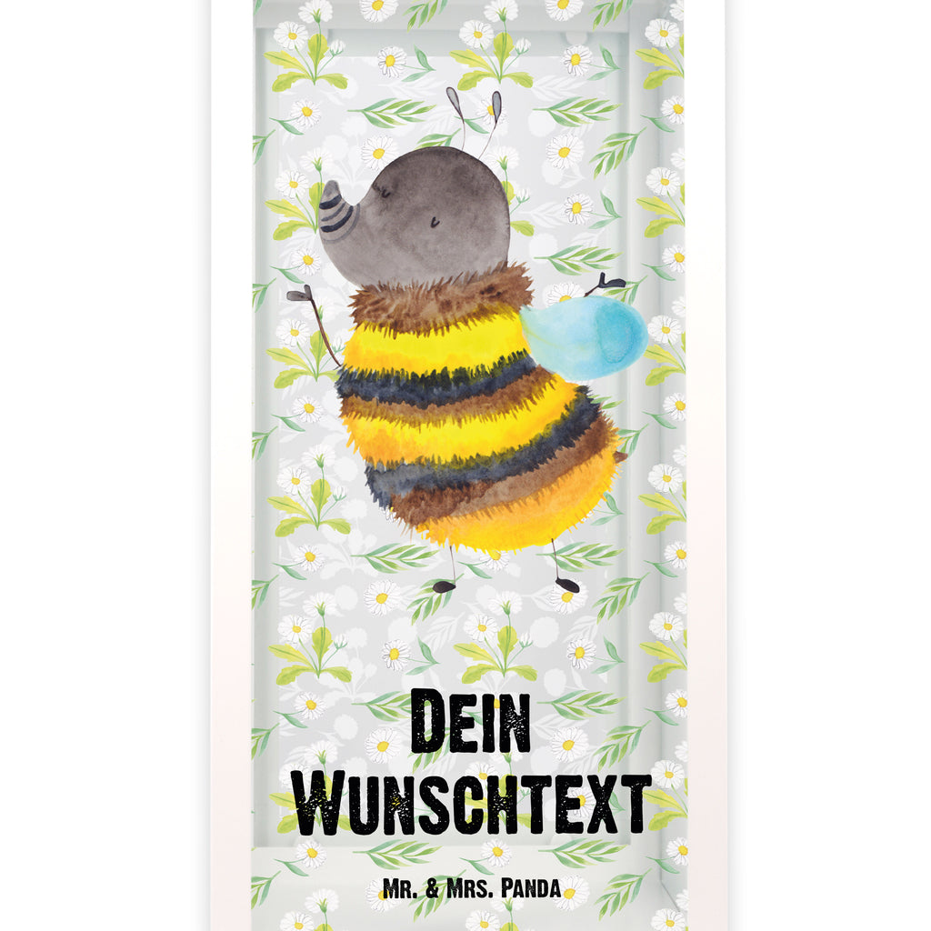 Personalisierte Deko Laterne Hummel flauschig Gartenlampe, Gartenleuchte, Gartendekoration, Gartenlicht, Laterne kleine Laternen, XXL Laternen, Laterne groß, Tiermotive, Gute Laune, lustige Sprüche, Tiere, Hummel, Flauschig, Biene, Blume, Natur