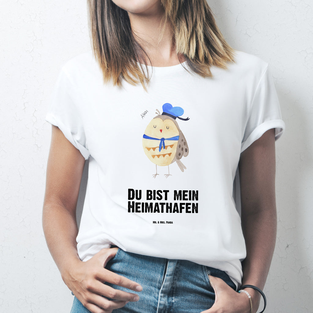 T-Shirt Standard Eule Matrosen T-Shirt, Shirt, Tshirt, Lustiges T-Shirt, T-Shirt mit Spruch, Party, Junggesellenabschied, Jubiläum, Geburstag, Herrn, Damen, Männer, Frauen, Schlafshirt, Nachthemd, Sprüche, Eule, Eule Spruch, Eule Deko, Owl, Wortspiel lustig, Matrose, Freundin, Ehe, Seefahrer, Heimathafen, Hochzeitstag Geschenk