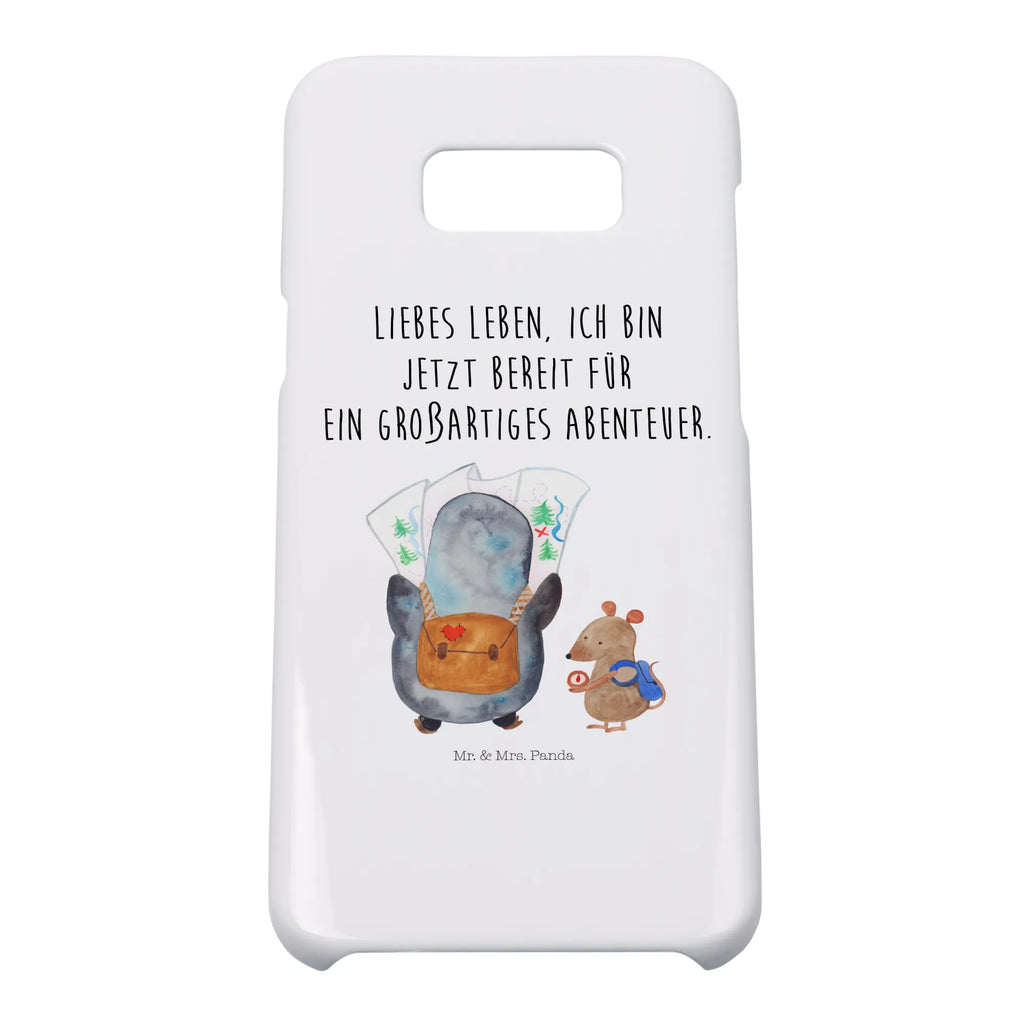 Handyhülle Pinguin & Maus Wanderer Handyhülle, Handycover, Cover, Handy, Hülle, Iphone 10, Iphone X, Pinguin, Pinguine, Abenteurer, Abenteuer, Roadtrip, Ausflug, Wanderlust, wandern