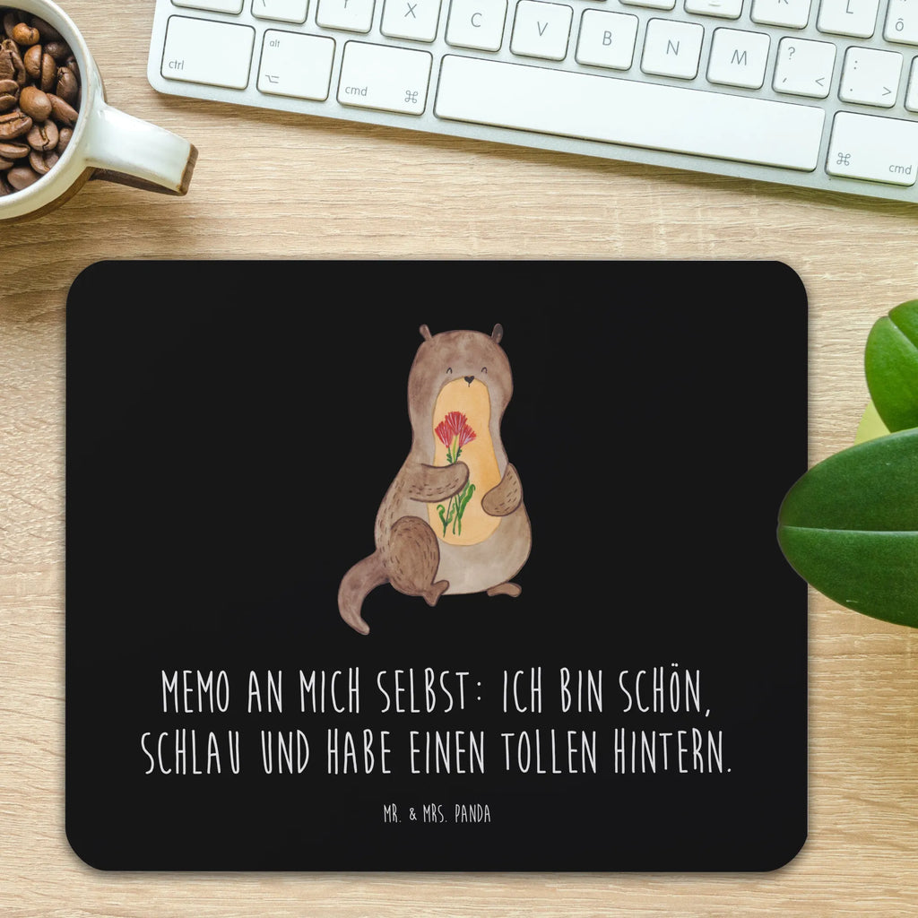 Mauspad Otter Blumenstrauß Mousepad, Computer zubehör, Büroausstattung, PC Zubehör, Arbeitszimmer, Mauspad, Einzigartiges Mauspad, Designer Mauspad, Mausunterlage, Mauspad Büro, Otter, Fischotter, Seeotter, Otter Seeotter See Otter