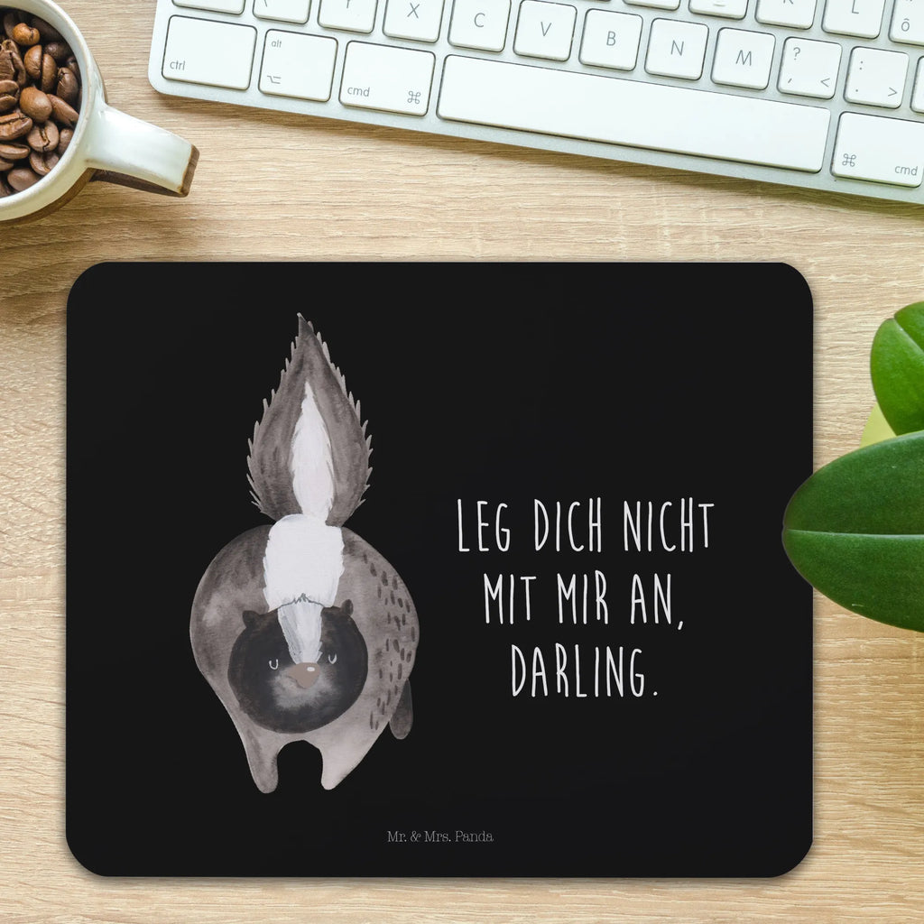 Mauspad Stinktier Angriff Mousepad, Computer zubehör, Büroausstattung, PC Zubehör, Arbeitszimmer, Mauspad, Einzigartiges Mauspad, Designer Mauspad, Mausunterlage, Mauspad Büro, Stinktier, Skunk, Wildtier, Raubtier, Stinker, Stinki, wütend, Drohung