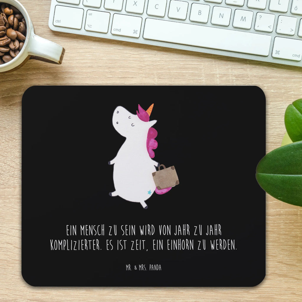 Mauspad Einhorn Koffer Mousepad, Computer zubehör, Büroausstattung, PC Zubehör, Arbeitszimmer, Mauspad, Einzigartiges Mauspad, Designer Mauspad, Mausunterlage, Mauspad Büro, Einhorn, Einhörner, Einhorn Deko, Unicorn, unicorn, Koffer, Verreisen, Reise, Gepäck, Abenteuer, Erwachsen, Kind, albern, Spaß, lustig, witzig