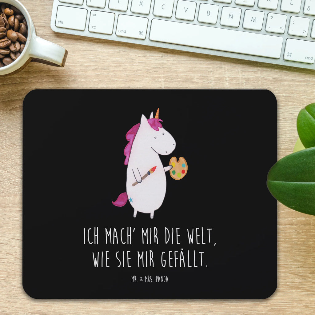 Mauspad Einhorn Künstler Mousepad, Computer zubehör, Büroausstattung, PC Zubehör, Arbeitszimmer, Mauspad, Einzigartiges Mauspad, Designer Mauspad, Mausunterlage, Mauspad Büro, Einhorn, Einhörner, Einhorn Deko, Pegasus, Unicorn, Englisch, Künstler, Artist, Malen, Zeichnen, Welt, Farbe, Stift, Pinsel, Geschenk, Maler