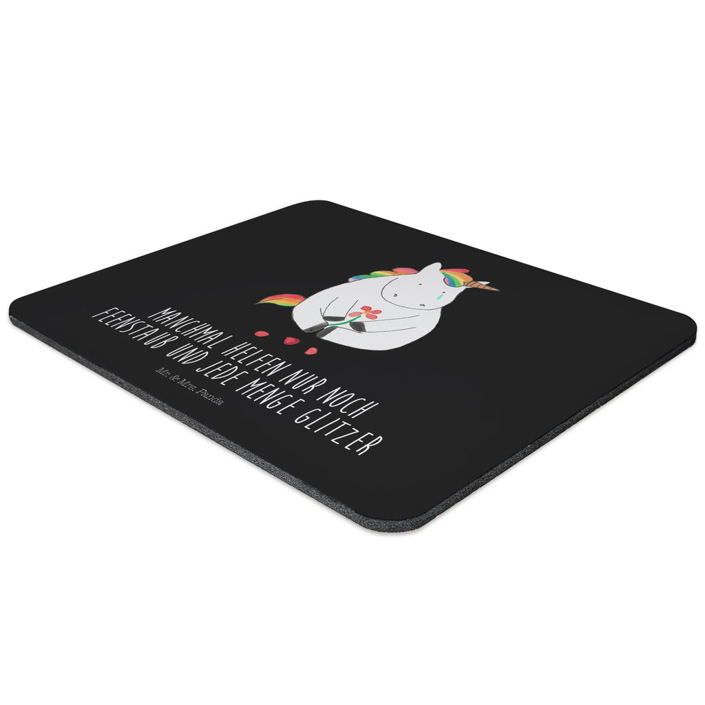 Mauspad Einhorn Traurig Mousepad, Computer zubehör, Büroausstattung, PC Zubehör, Arbeitszimmer, Mauspad, Einzigartiges Mauspad, Designer Mauspad, Mausunterlage, Mauspad Büro, Einhorn, Einhörner, Einhorn Deko, Pegasus, Unicorn, Glitzer, Trösten. Freundschaft, Freunde, Liebe, Trauer, Grußkarte, Blume