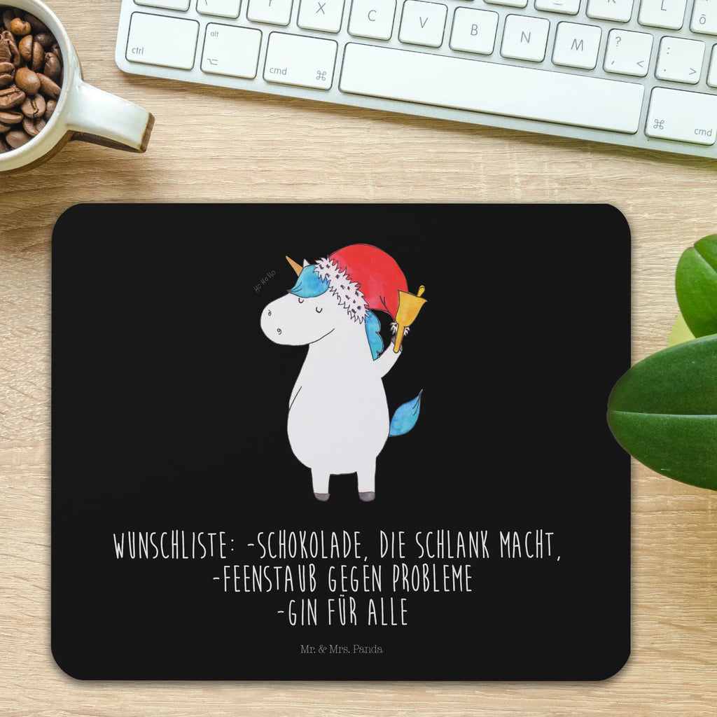 Mauspad Einhorn Weihnachtsmann Mousepad, Computer zubehör, Büroausstattung, PC Zubehör, Arbeitszimmer, Mauspad, Einzigartiges Mauspad, Designer Mauspad, Mausunterlage, Mauspad Büro, Einhorn, Einhörner, Einhorn Deko, Pegasus, Unicorn, Gin, Schokolade, Schoki, Weihnachten, Weihnachtsmann, Nikolaus, Wunschzettel, Wunschliste, Feenstaub