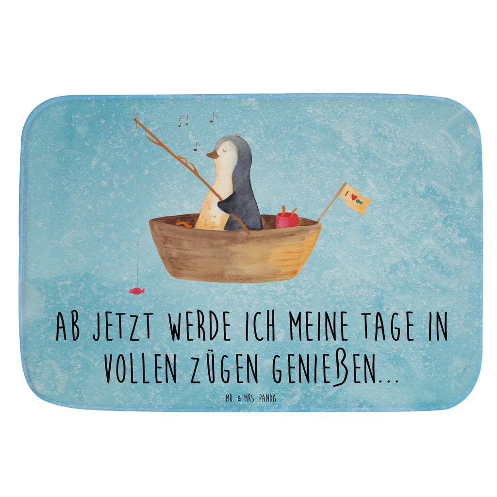 Badvorleger Pinguin Angelboot Badematte, Badteppich, Duschvorleger, Badezimmerteppich, Badezimmermatte, Badvorleger, Duschmatte, Duschteppich, Badteppiche, Badgarnitur, Badematten, Teppich Badezimmer, Badezimmermatten, Pinguin, Pinguine, Angeln, Boot, Angelboot, Lebenslust, Leben, genießen, Motivation, Neustart, Neuanfang, Trennung, Scheidung, Geschenkidee Liebeskummer