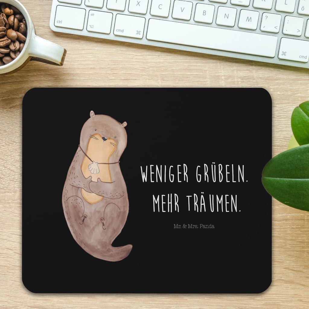 Mauspad Otter mit Muschelmedaillon Mousepad, Computer zubehör, Büroausstattung, PC Zubehör, Arbeitszimmer, Mauspad, Einzigartiges Mauspad, Designer Mauspad, Mausunterlage, Mauspad Büro, Otter, Fischotter, Seeotter, Otterliebe, grübeln, träumen, Motivation, Tagträumen, Büro