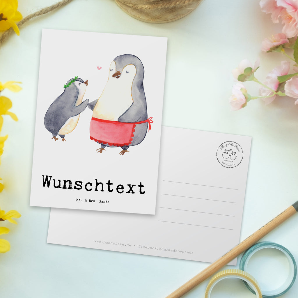 Personalisierte Postkarte Pinguin Beste Mutter der Welt Postkarte mit Namen, Postkarte bedrucken, Postkarte mit Wunschtext, Postkarte personalisierbar, Geschenkkarte mit Namen, Grußkarte mit Namen, Karte mit Namen, Einladung mit Namen, Ansichtskarte mit Namen, Geschenkkarte mit Wunschtext, Grußkarte mit Wunschtext, Karte mit Wunschtext, Einladung mit Wunschtext, Ansichtskarte mit Wunschtext, für, Dankeschön, Geschenk, Schenken, Geburtstag, Geburtstagsgeschenk, Geschenkidee, Danke, Bedanken, Mitbringsel, Freude machen, Geschenktipp, Mama, Mami, Mutter, Muttertag, Mutti, Ma, Tochter, Sohn, Beste Mama, Beste, Supermama