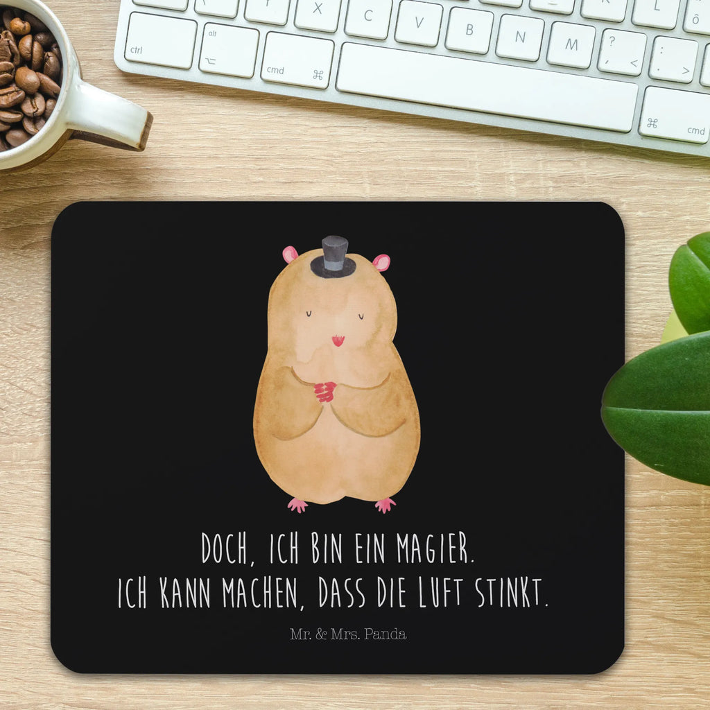 Mauspad Hamster mit Hut Mousepad, Computer zubehör, Büroausstattung, PC Zubehör, Arbeitszimmer, Mauspad, Einzigartiges Mauspad, Designer Mauspad, Mausunterlage, Mauspad Büro, Tiermotive, Gute Laune, lustige Sprüche, Tiere, Hamster, Hut, Magier, Zylinder, Zwerghamster, Zauberer