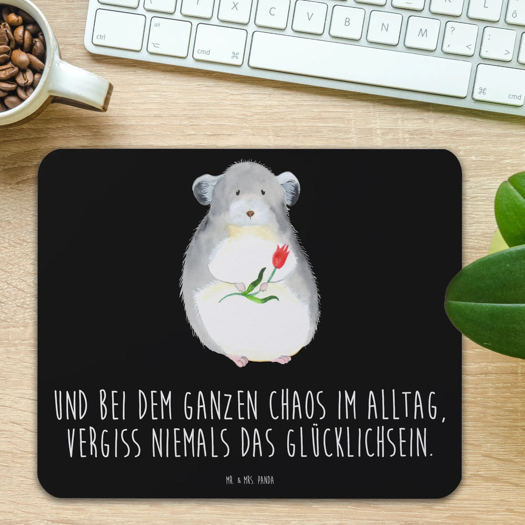 Mauspad Chinchilla mit Blume Mousepad, Computer zubehör, Büroausstattung, PC Zubehör, Arbeitszimmer, Mauspad, Einzigartiges Mauspad, Designer Mauspad, Mausunterlage, Mauspad Büro, Tiermotive, Gute Laune, lustige Sprüche, Tiere, Chinchilla, Chinchillas, Liebeskummer, Kummer, Depressionen, traurig sein, Chaos, Glücklichsein, Büro, Büroalltag