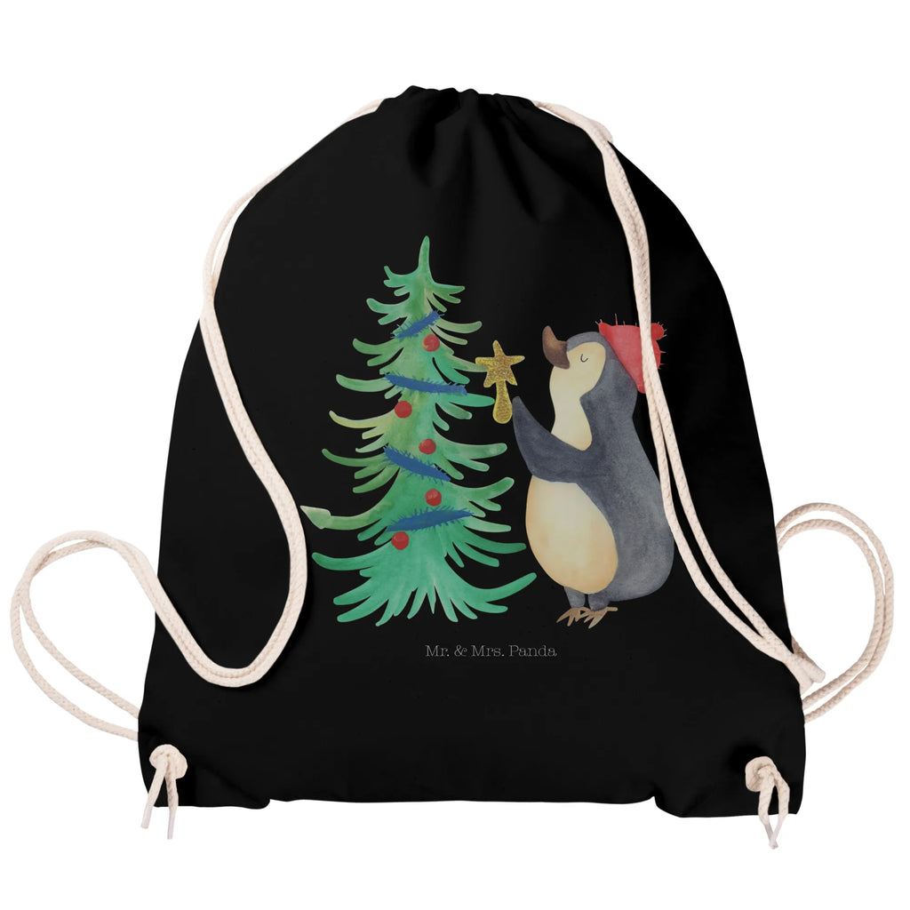 Sportbeutel Pinguin Weihnachtsbaum Sportbeutel, Turnbeutel, Beutel, Sporttasche, Tasche, Stoffbeutel, Sportbeutel Kinder, Gymsack, Beutel Rucksack, Kleine Sporttasche, Sportzubehör, Turnbeutel Baumwolle, Winter, Weihnachten, Weihnachtsdeko, Nikolaus, Advent, Heiligabend, Wintermotiv, Pinguin