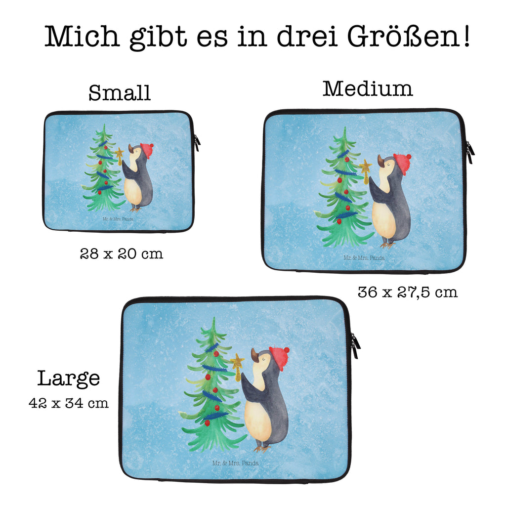 Notebook Tasche Pinguin Weihnachtsbaum Notebook Tasche, Laptop, Computertasche, Tasche, Notebook-Tasche, Notebook-Reisehülle, Notebook Schutz, Winter, Weihnachten, Weihnachtsdeko, Nikolaus, Advent, Heiligabend, Wintermotiv, Pinguin