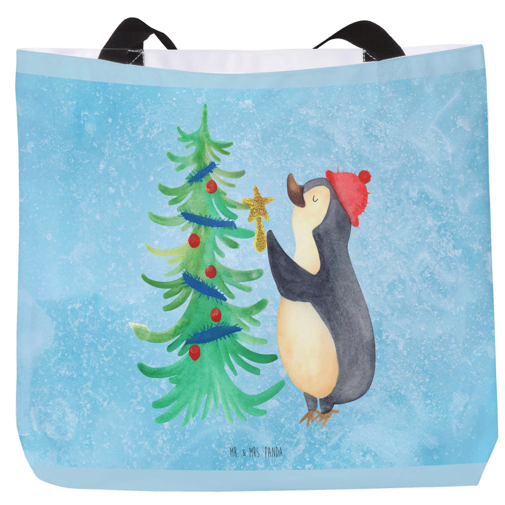 Shopper Pinguin Weihnachtsbaum Beutel, Einkaufstasche, Tasche, Strandtasche, Einkaufsbeutel, Shopper, Schultasche, Freizeittasche, Tragebeutel, Schulbeutel, Alltagstasche, Winter, Weihnachten, Weihnachtsdeko, Nikolaus, Advent, Heiligabend, Wintermotiv, Pinguin