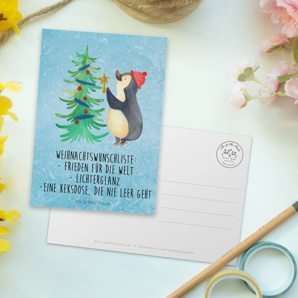 Postkarte Pinguin Weihnachtsbaum Postkarte, Karte, Geschenkkarte, Grußkarte, Einladung, Ansichtskarte, Geburtstagskarte, Einladungskarte, Dankeskarte, Ansichtskarten, Einladung Geburtstag, Einladungskarten Geburtstag, Winter, Weihnachten, Weihnachtsdeko, Nikolaus, Advent, Heiligabend, Wintermotiv, Pinguin